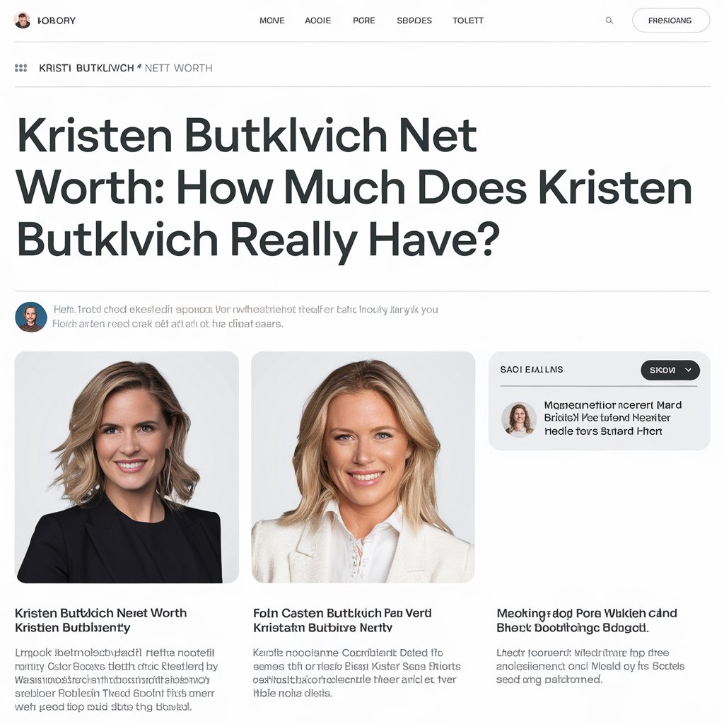 kristen butklvich net worth​